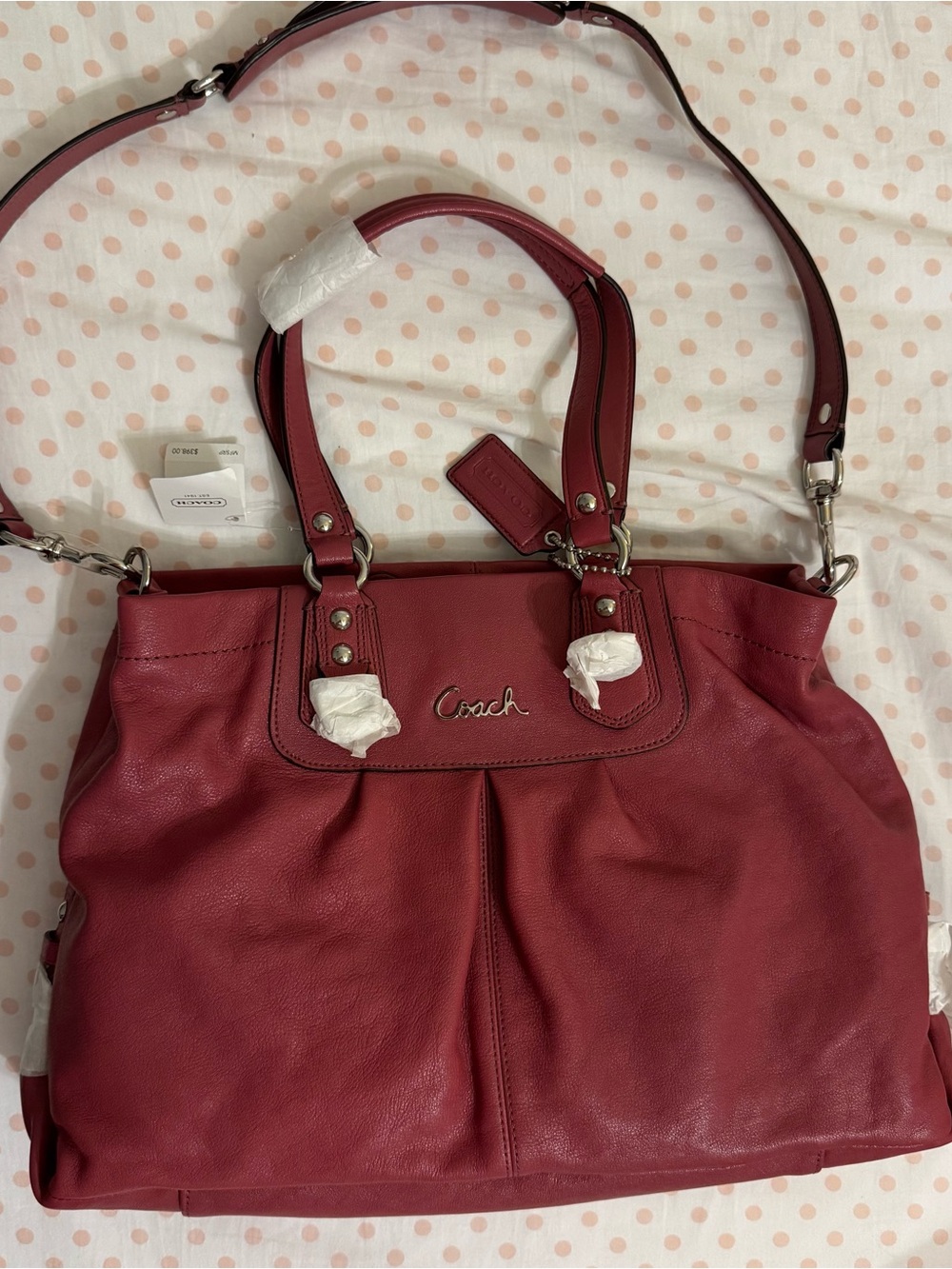 Coach Ashley leather carry all bag